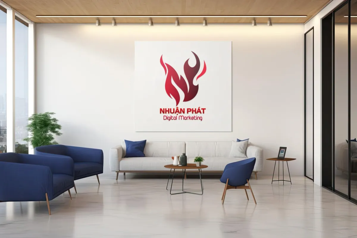 Logo in the office lobby
