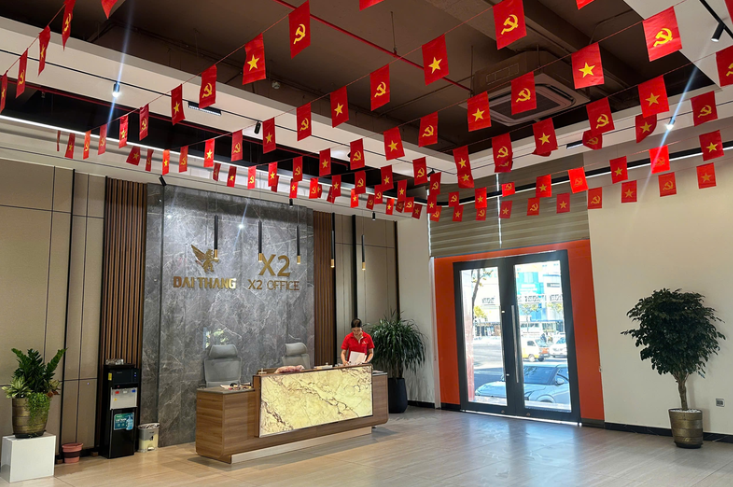 Reception lobby at X2 OFFICE DIAMOND.