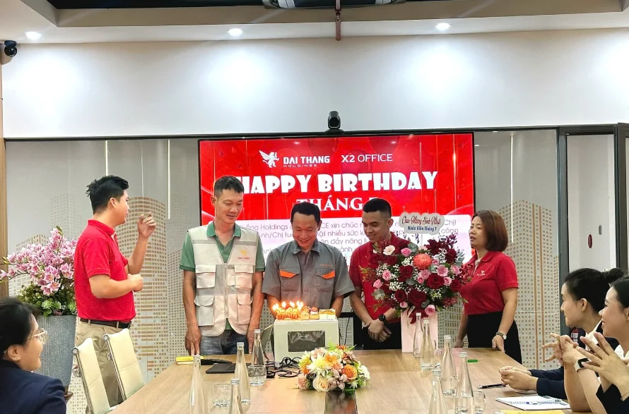 the July birthday party at X2 OFFICE