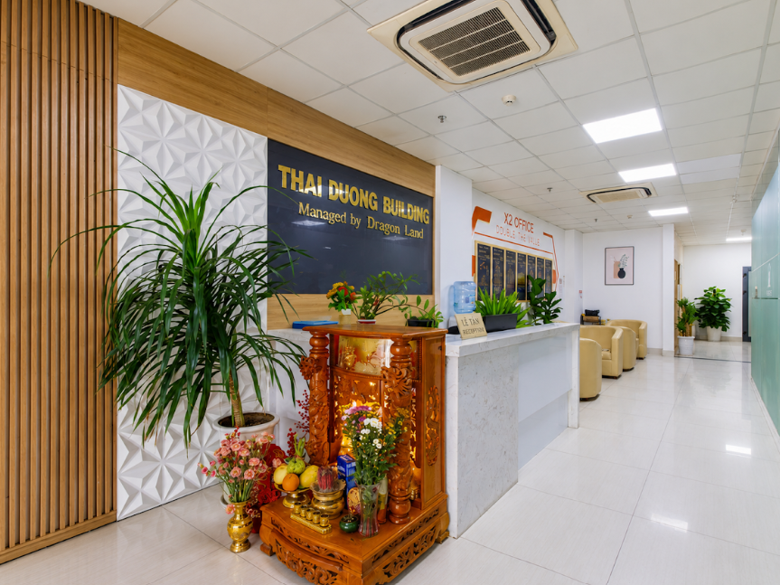 62m² office reception lobby